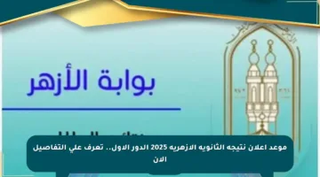 موعد إعلان نتيجة الثانوية الأزهرية 2025 الدور الأول.. تعرف على التفاصيل الآن